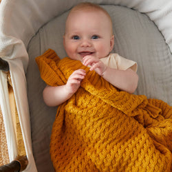 Basket Weave Knit Blanket