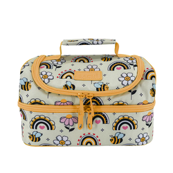 Sachi Insulated Double Decker Lunch Bag Busy Bees