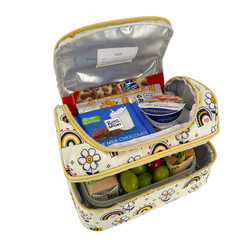 Sachi Insulated Double Decker Lunch Bag Busy Bees