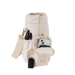 Sachi Cross Body Insulated Bottle Bag -Alabaster