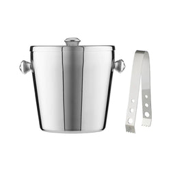 Cocktail & Co Ice Bucket 1.2lt w'tongs Stainless Steel gift boxed