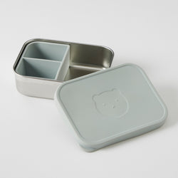 Bento Box With Silicone Lid Steele
