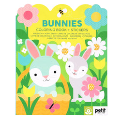 Petit Collage Colouring Book With stickers- Bunnies