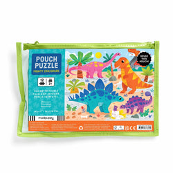 Mudpuppy Mighty Dinosaurs Pouch Puzzle - 12pcs