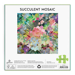 Succulent Mosaic Foil Puzzle- 500pc
