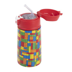 Oasis Stainless Steel Double Wall Insulated Kids Drink Bottle w/Sipper - Bricks