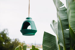 Bamboo Bird House Green
