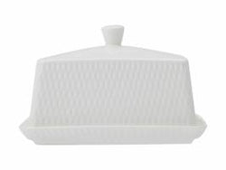 White Basics Diamonds Butter Dish