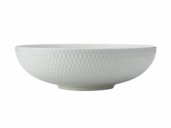 White Basics Diamonds Round Serving Bowl 25cm