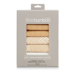 Little Bamboo Muslin Washers 6pk