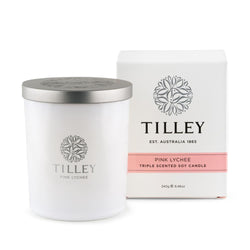 Tilley Pink Lychee soy candle